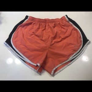 Nike orange Dri-fit running shorts